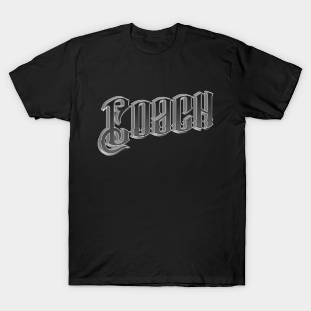 Coach Lettering T-Shirt by CTShirts